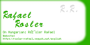 rafael rosler business card